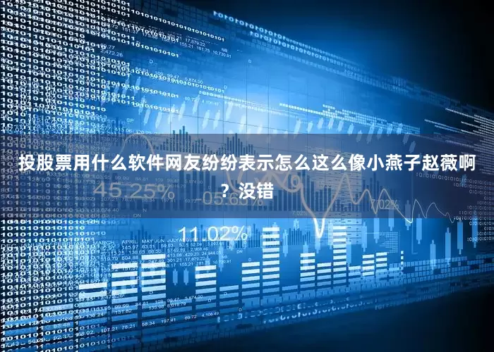 投股票用什么软件网友纷纷表示怎么这么像小燕子赵薇啊?没错